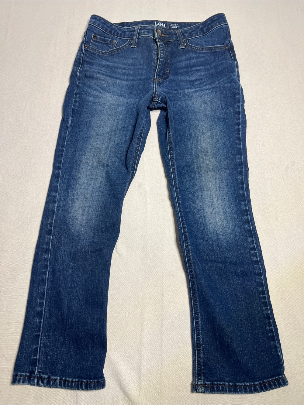 Lee Women's Straight-Leg Jeans in Dark Blue Wash